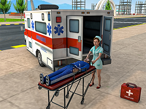 Jeu d'hôpital de secours en ambulance