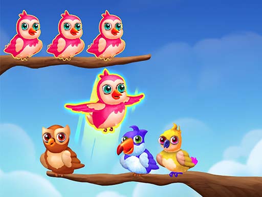 Puzzle d'association de couleurs pour oiseaux