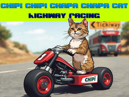 Chipi Chipi Chapa Chapa Cat Course sur autoroute