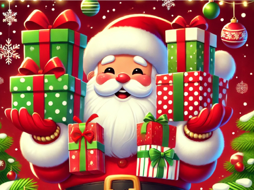 Saut de cadeaux de Noël