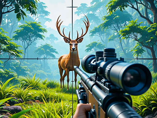 Chasse au cerf dans la jungle
