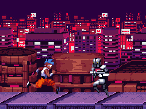 Coureur cyberpunk sans fin