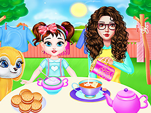 Maman et Taylor font la lessive