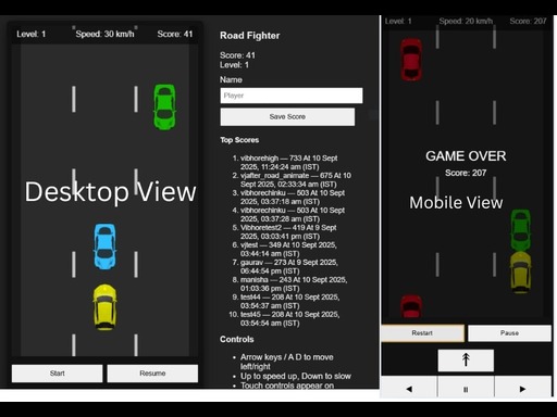 Road Fighter – Course automobile sans fin