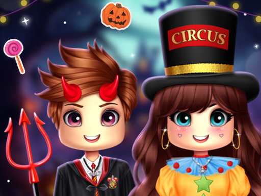 Fête costumée d'Halloween sur Roblox