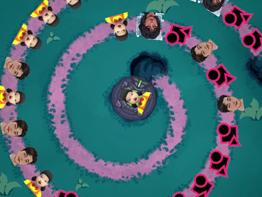 Jeu de tireur de bulles de calamar