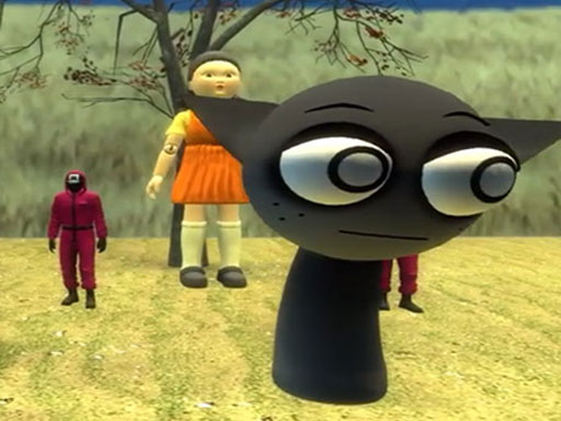 Jeu de calamars Sprunki Hide