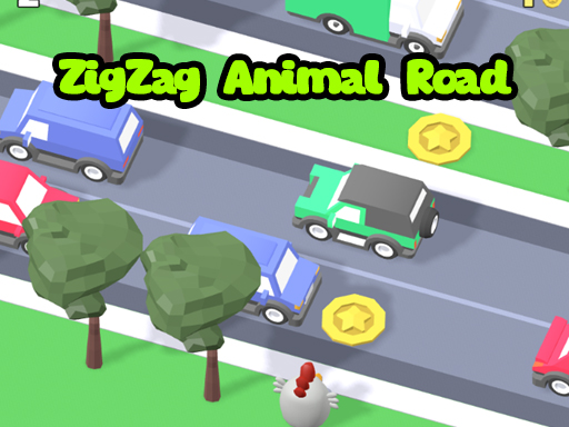 Route des animaux en zigzag